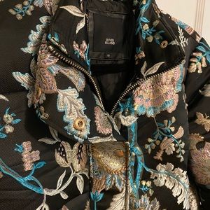 Metallic Embroidered Bomber Jacket